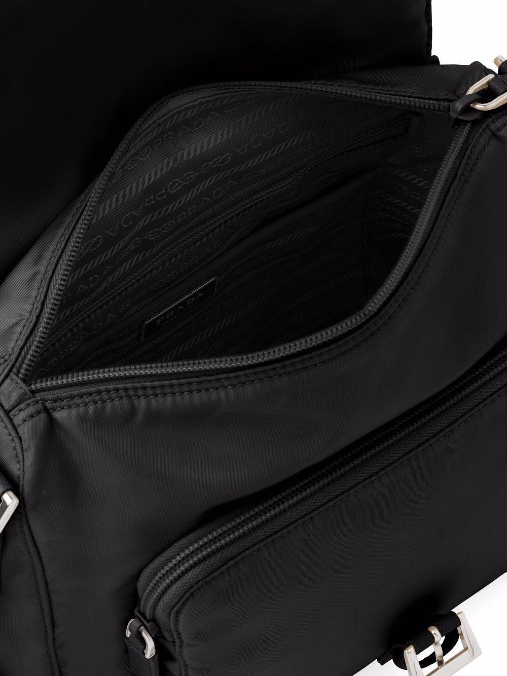 Re-Nylon triangle logo-plaque shoulder bag Product Image