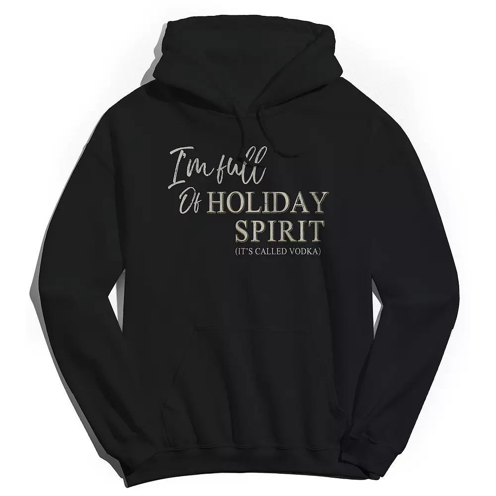 Men's Full of Holiday Spirit Hoodie, Women's, Size: XL, Black Product Image