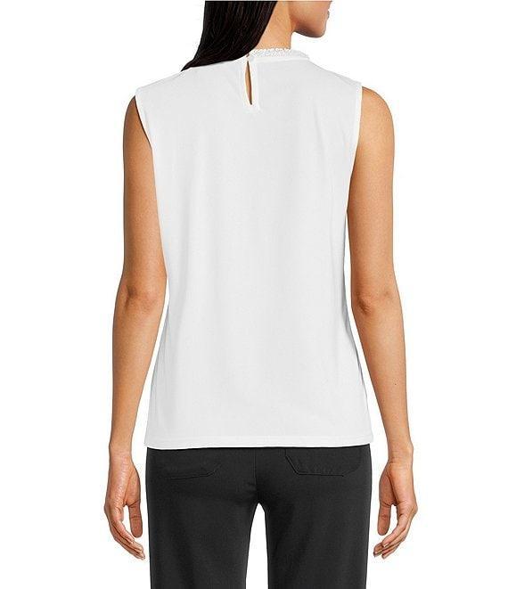 KARL LAGERFELD PARIS Round Neck Sleeveless Top Product Image