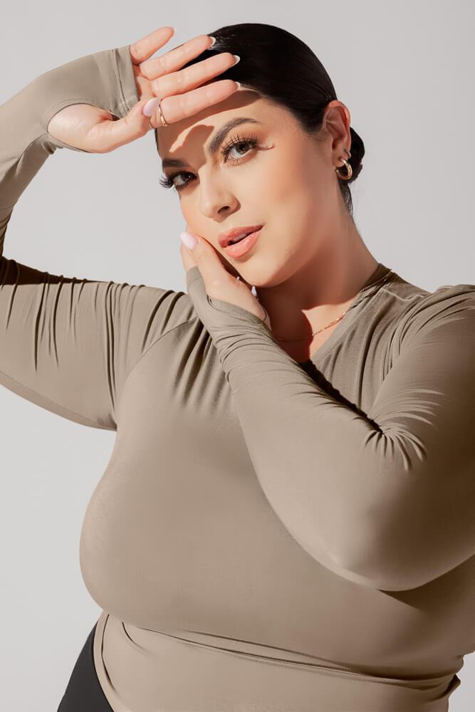 Bow Back Reversible Long Sleeve Top - Black Product Image