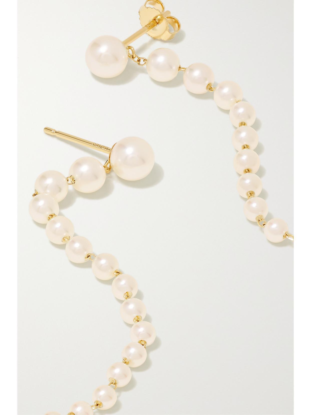 MIZUKI 14-karat Gold Pearl Earrings Product Image