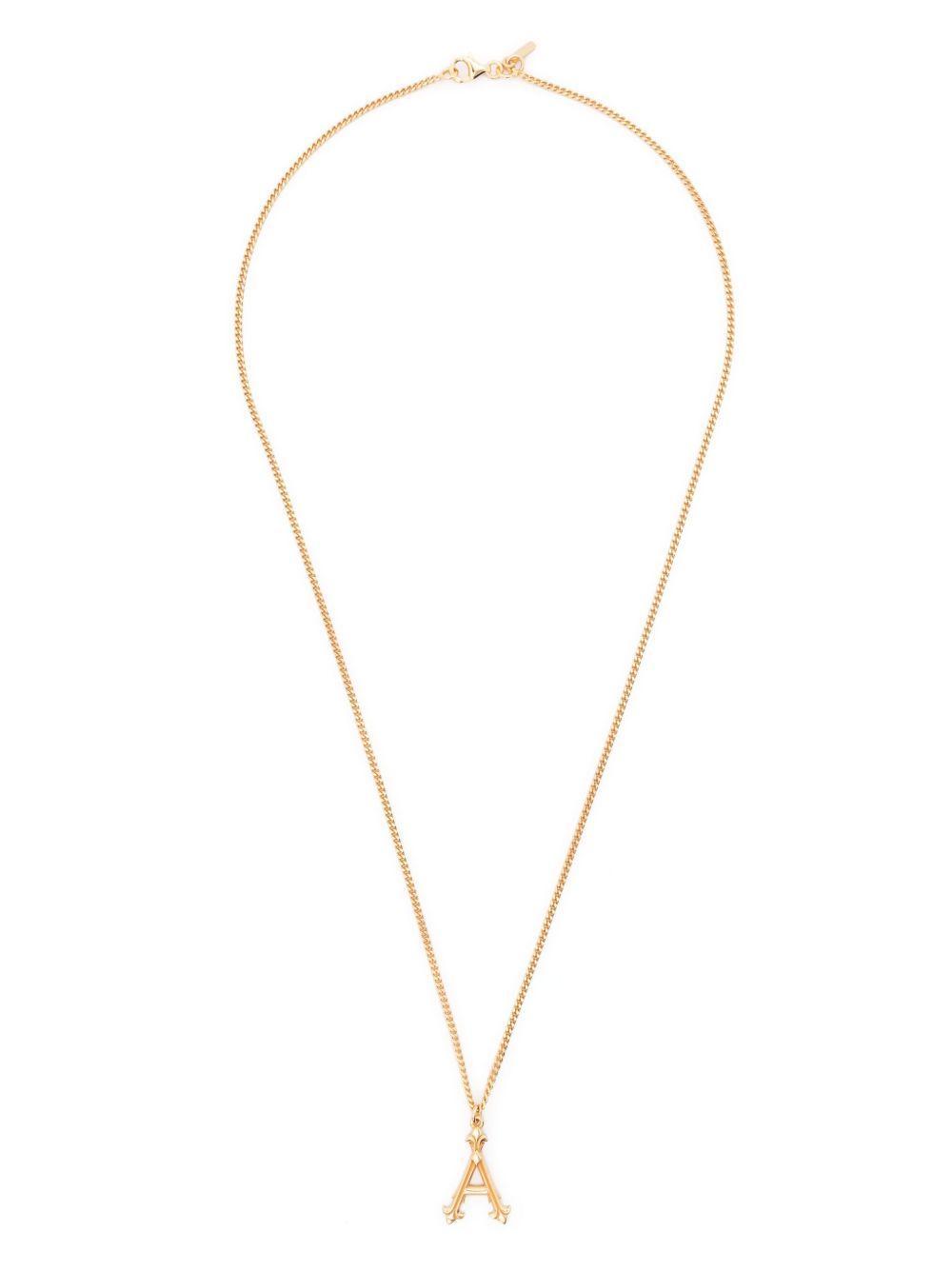 gold alphabet pendant necklace Product Image
