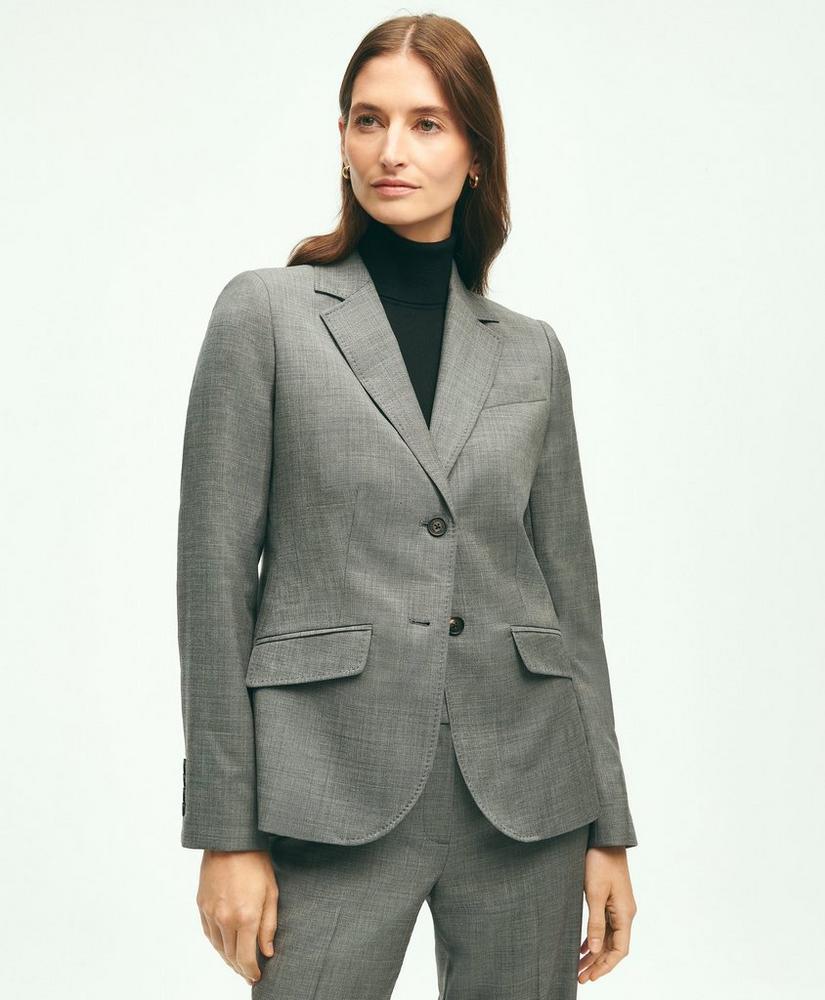 Stretch Wool Twill 2-Button Sharkskin Jacket Product Image
